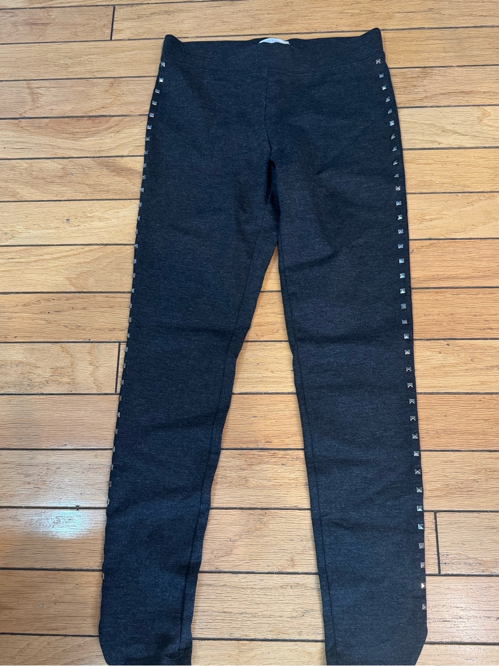1. State   Charcoal Leggings with Side Stud Detail